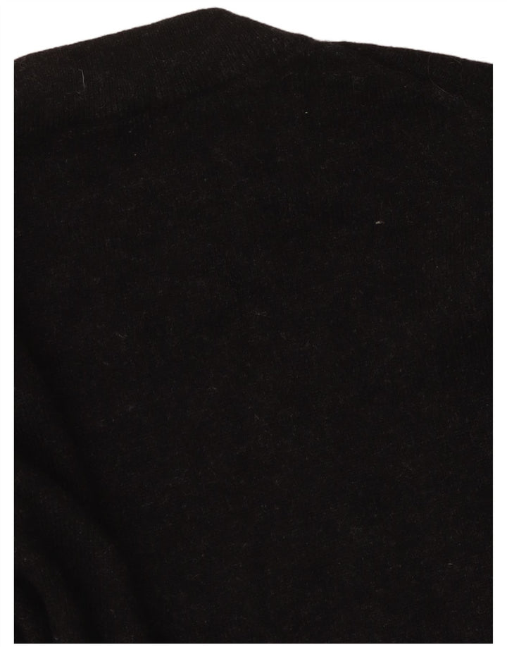 Cos Suéter de cuello redondo para mujer UK 10 Small Black Wool