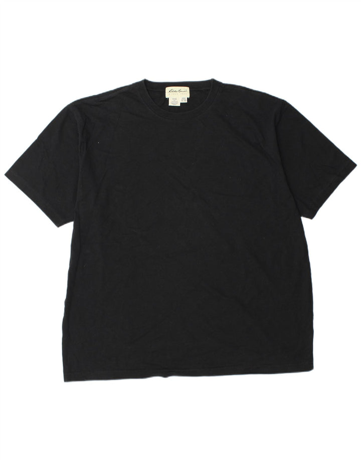 EDDIE BAUER Camiseta Hombre Top XL Algodón Negro