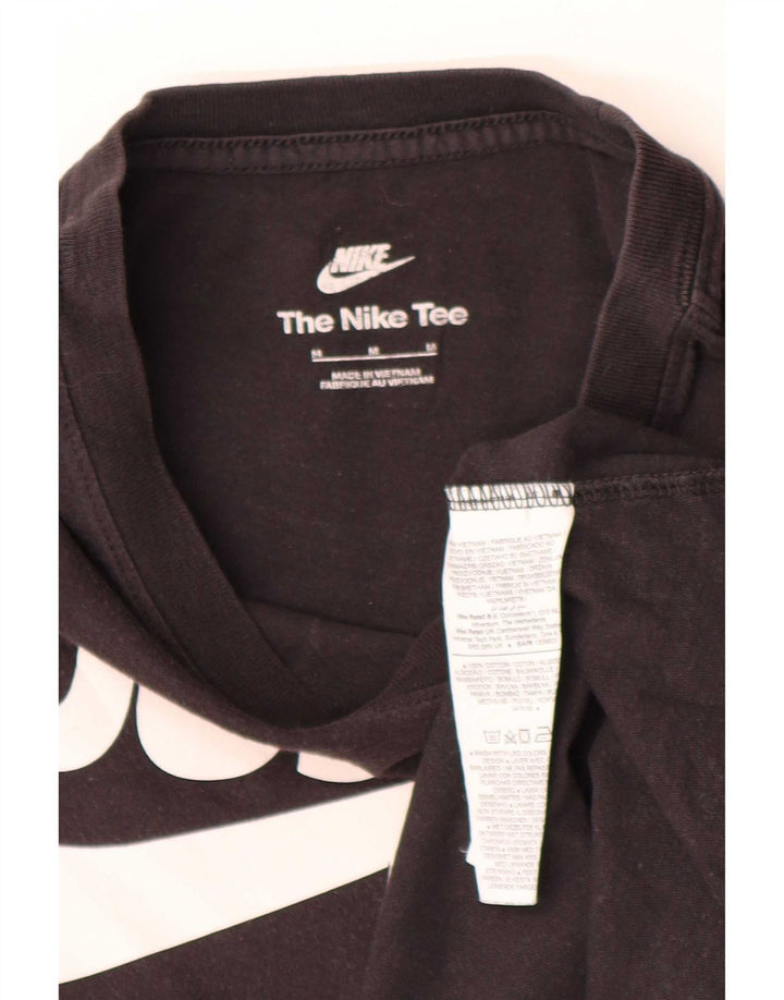 Nike Camiseta gráfica para hombre Top mediano de algodón negro