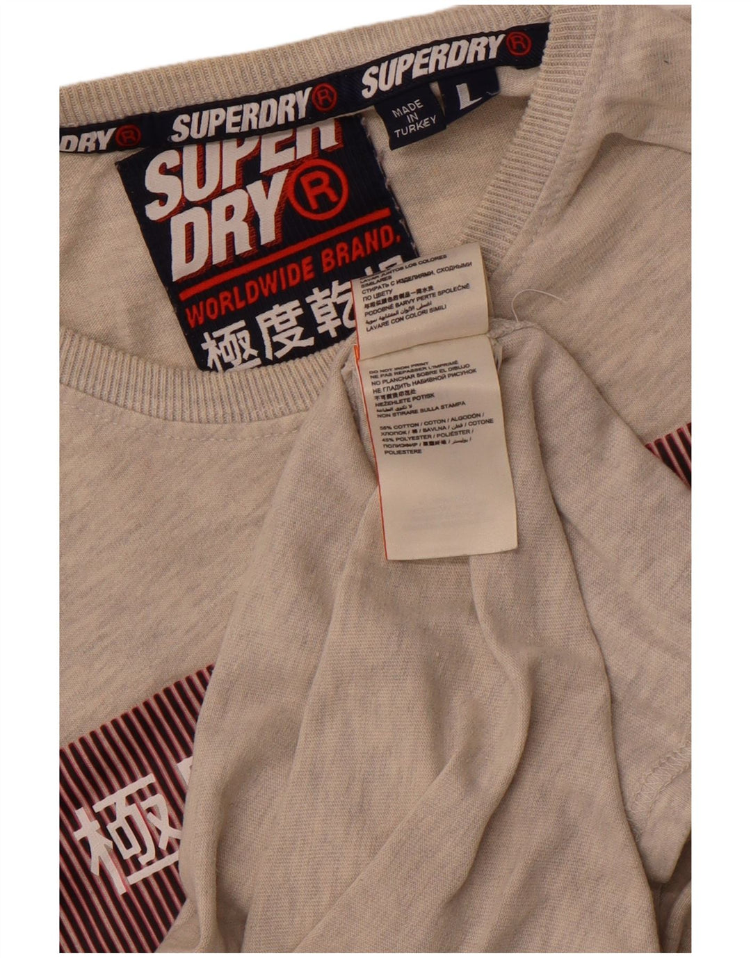 Superdry Camiseta con gráfico de edición limitada para hombre, talla grande, algodón gris