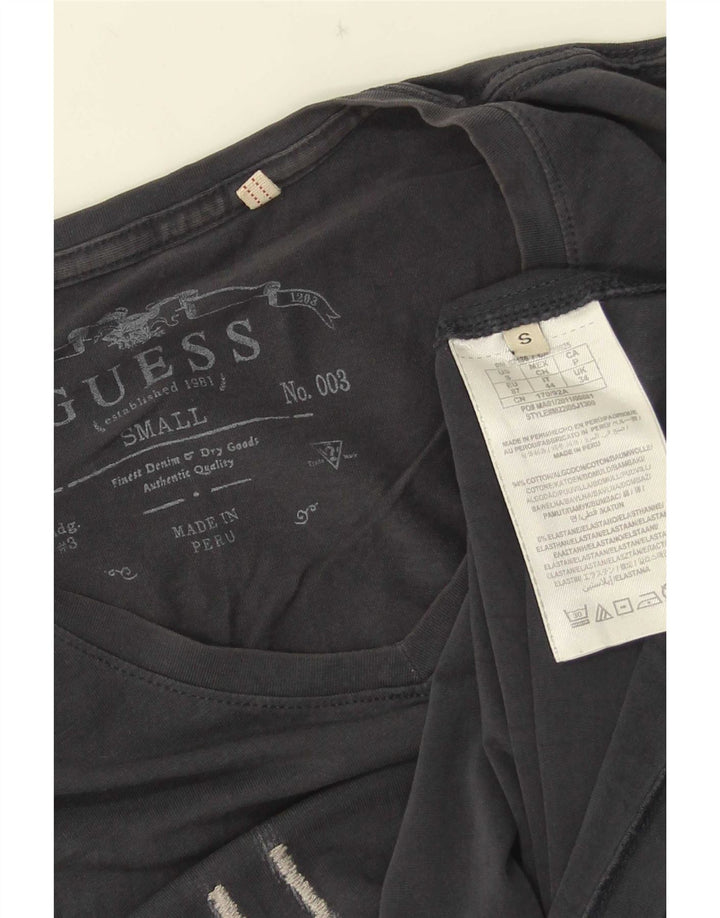 Guess Camiseta Gráfica Para Hombre Top Small Gris Algodón