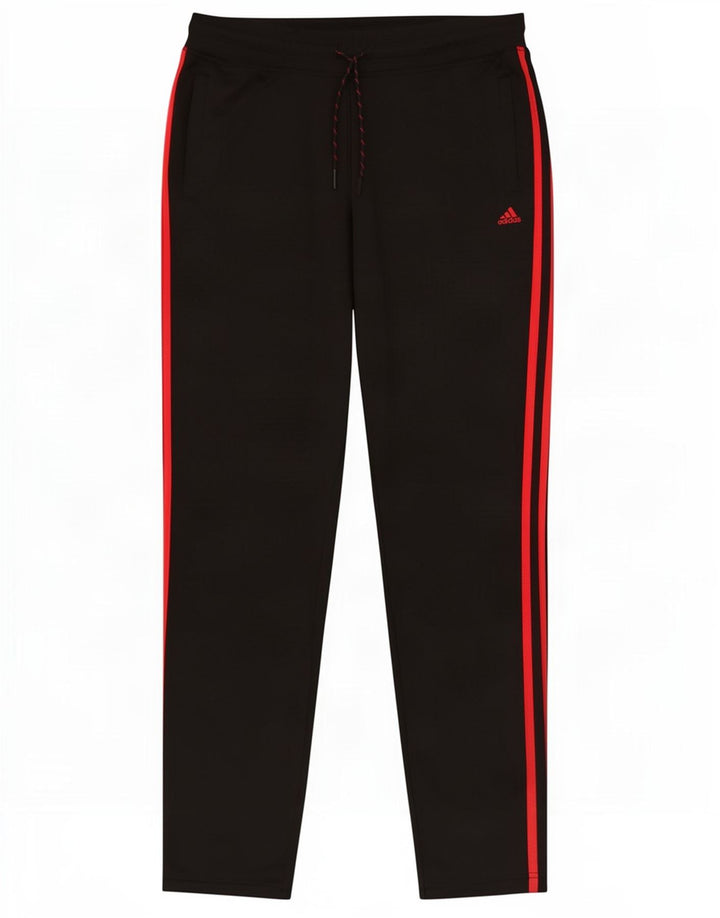 Adidas Mujer Climalite Chándal Pantalones UK 14 Mediano Negro Poliéster