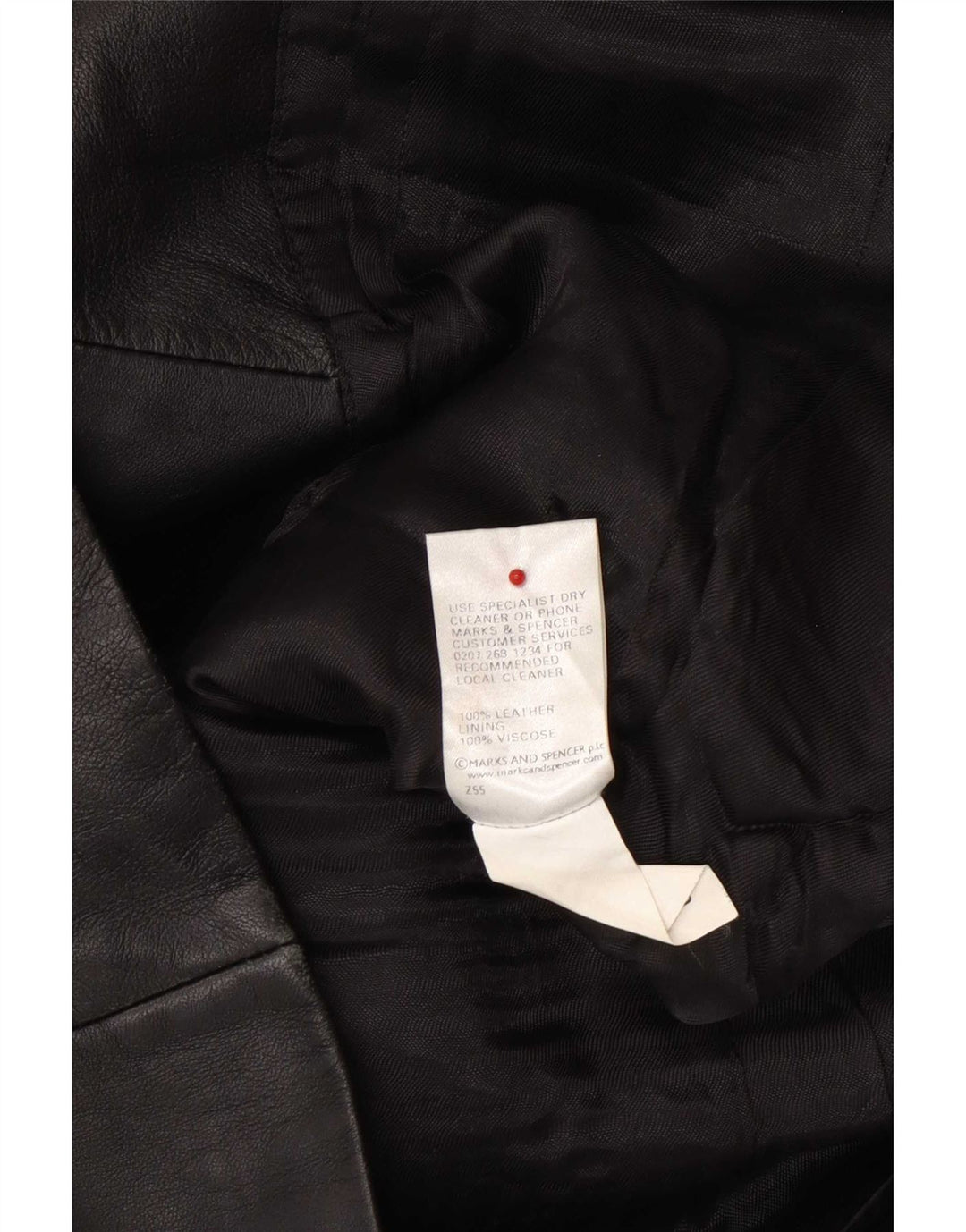 Marks & Spencer Chaqueta de cuero para mujer Reino Unido 46 Grande Negro