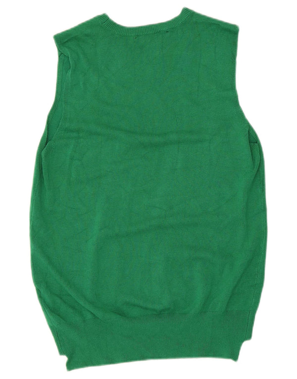 Zara Mujer Chaleco Tank Top UK 12 Viscosa Verde Medio