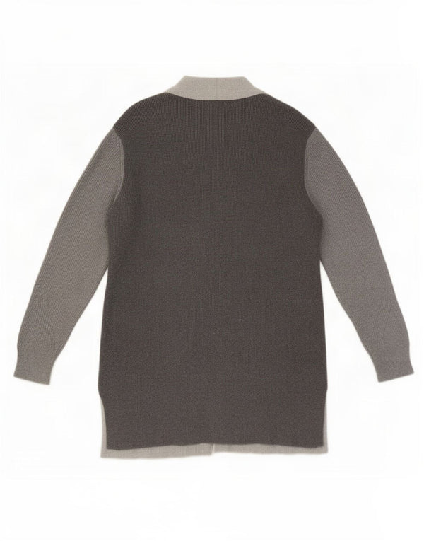 Marks & Spencer Suéter Cárdigan Largo para Mujer UK 44 Grande Gris