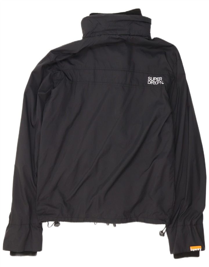 Superdry Chaqueta impermeable gráfica para hombre UK 42 XL Nylon negro