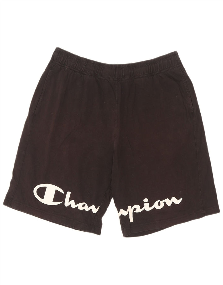 Champion Shorts deportivos gráficos para hombre Algodón negro mediano