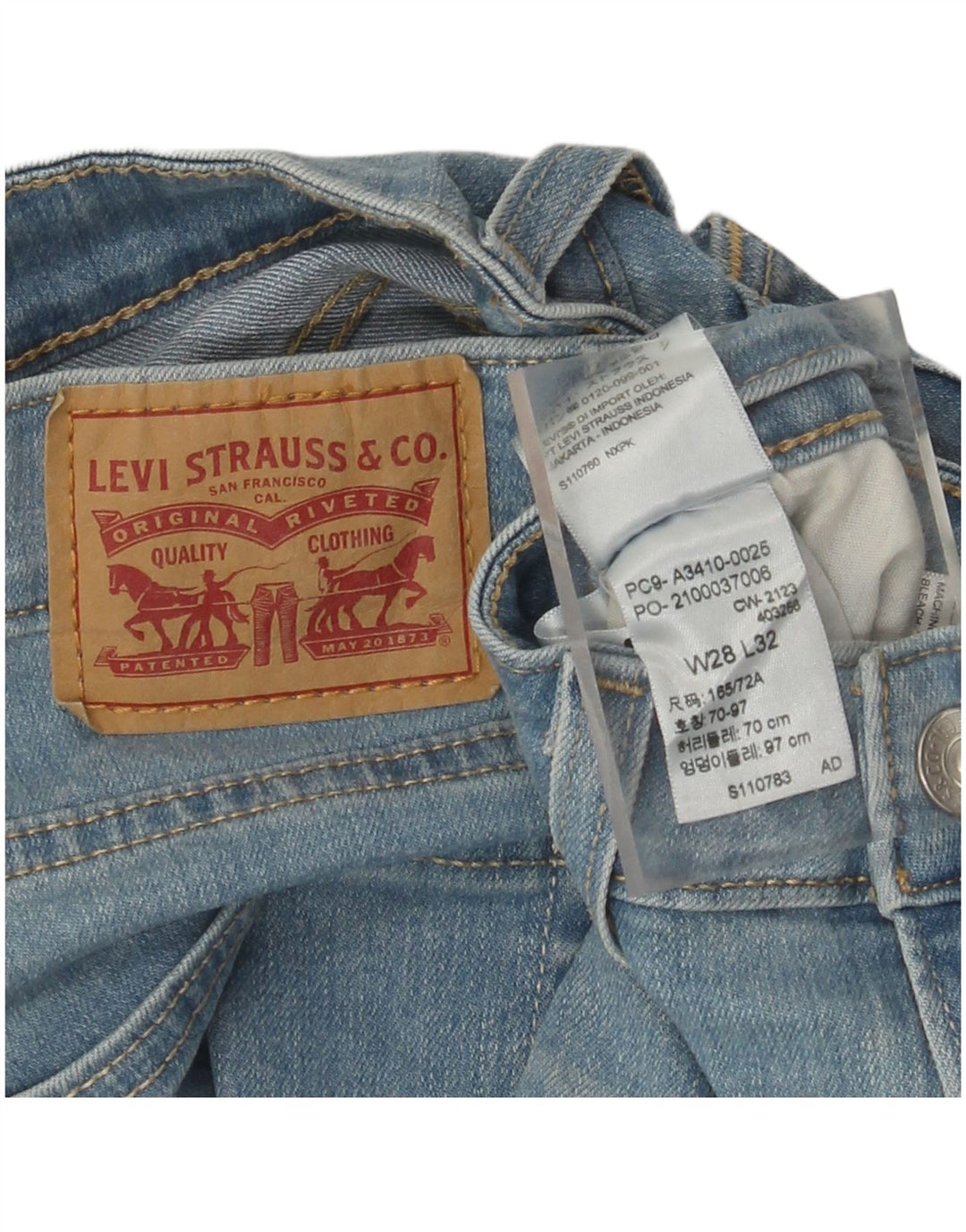 LEVI'S Vaqueros Acampanados 724 Mujer W28 L32 Algodón Azul