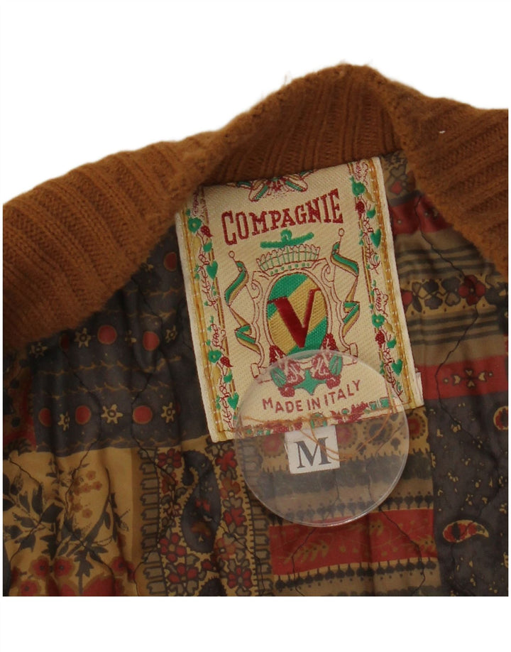 COMPAGNIE Chaqueta bomber de ante holgada para hombre UK 38 Marrón medio Fair Isle