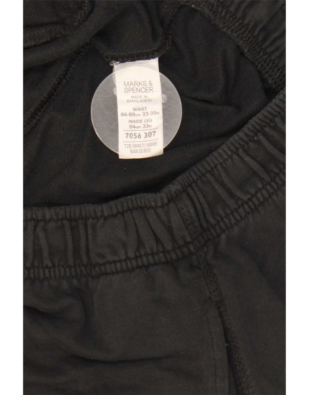 Marks & Spencer - Pantalón de chándal para hombre, talla grande, algodón negro