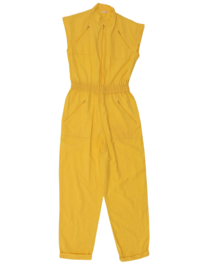 Mono vintage sin mangas para mujer IT 40 Pequeño Amarillo