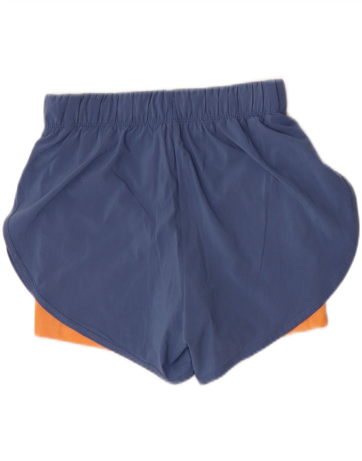 Nike - Pantalones cortos deportivos Dri Fit para mujer, talla 40, poliéster, color azul medio
