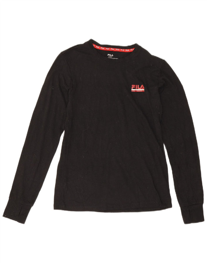 Fila Mujer Top Manga Larga UK 42 Medio Negro Poliéster