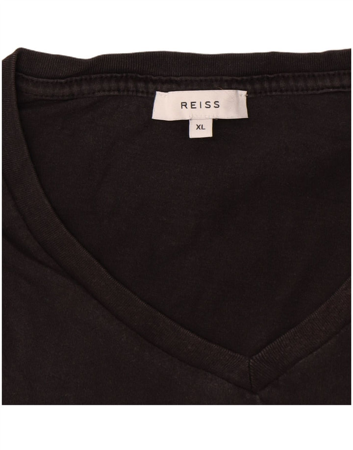 Camiseta Reiss Hombre Top XL Gris Algodón