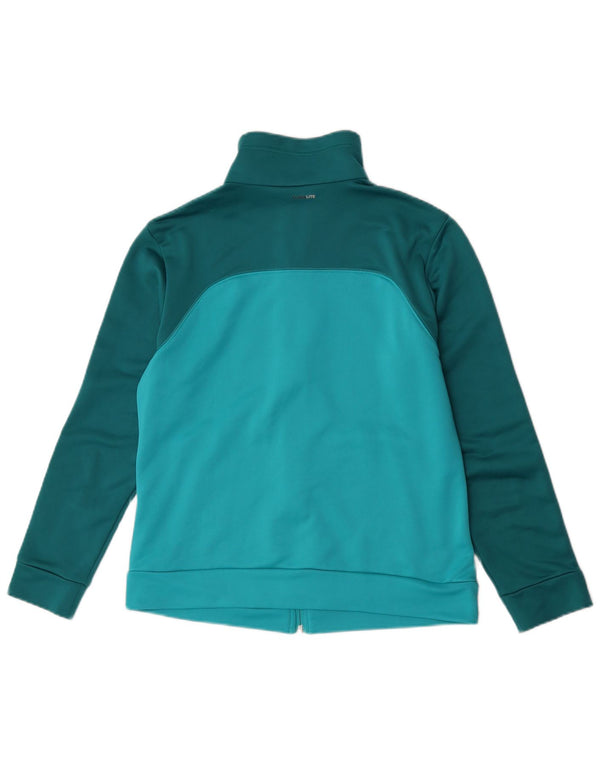 Adidas Mujer Climalite Chándal Top Chaqueta Reino Unido 12/14 Verde Medio