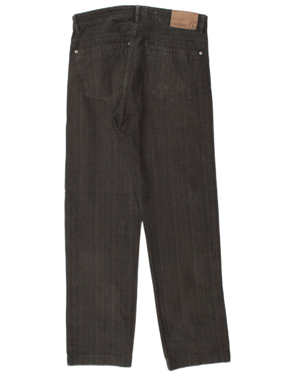 Navigare Pantalones casuales rectos para hombre IT 48 Medium W32 L31 Black Chevron