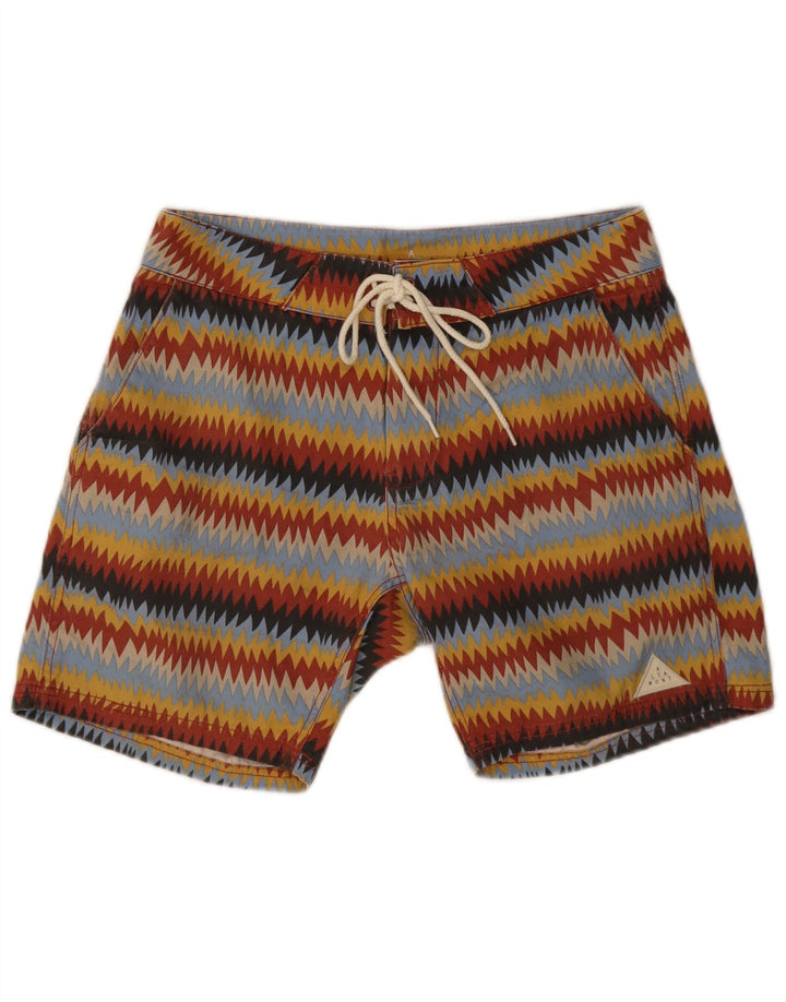 Vintage Hombre Bañador Shorts Medio Multicolor Rayas