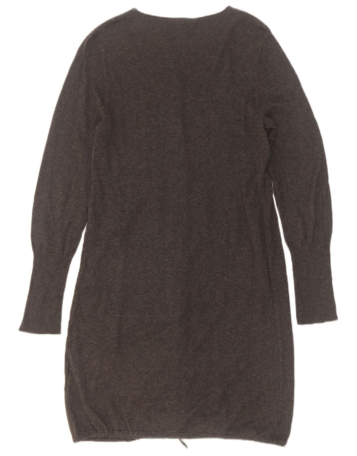 Marks & Spencer Suéter tipo cárdigan largo para mujer UK 10 Small Grey Viscosa