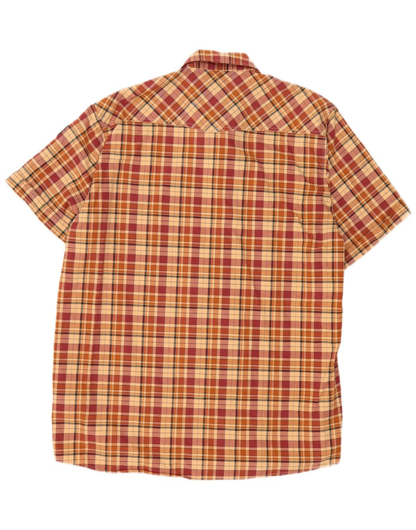 Camisa de manga corta para hombre Globe Trotter UK 43/44 XL Beige Check Cotton