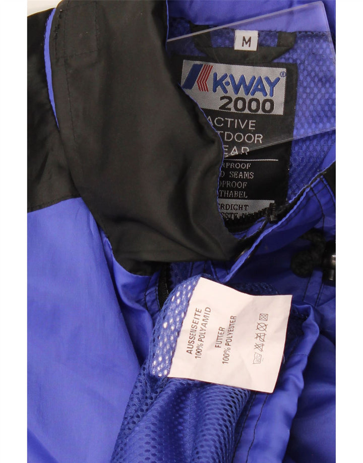 K-Way Chaqueta impermeable holgada para hombre ES 38 Azul medio Poliamida con bloques de color