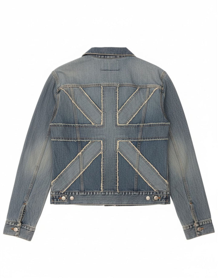RICHMOND Womens Denim Jacket UK 16 Large Blue