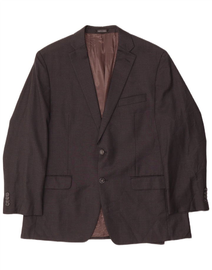 Calvin Klein Chaqueta Blazer de 2 Botones para Hombre UK 40 Grande Lana Gris