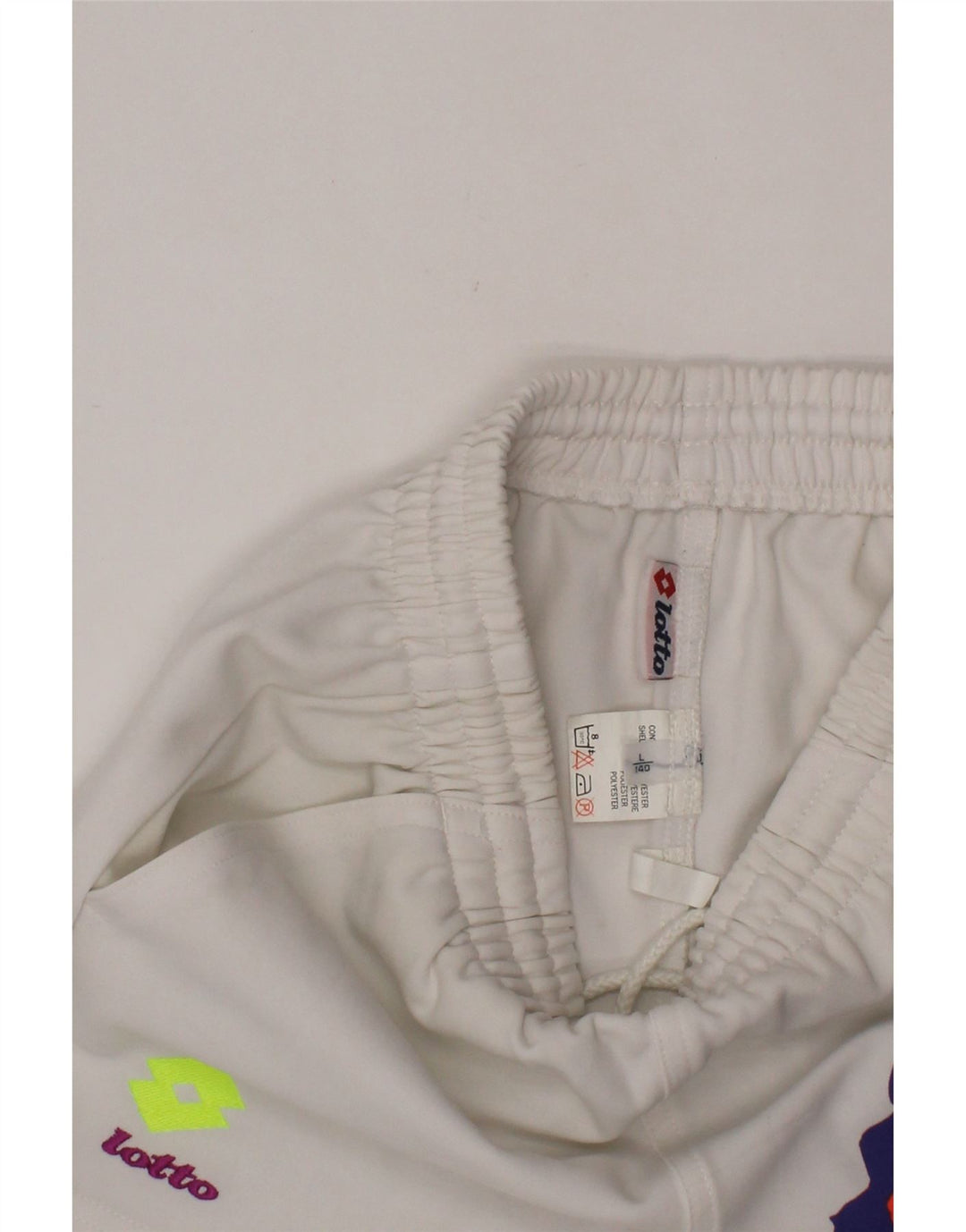 LOTTO Shorts deportivos con estampado para niña 9-10 años Grande Poliéster blanco