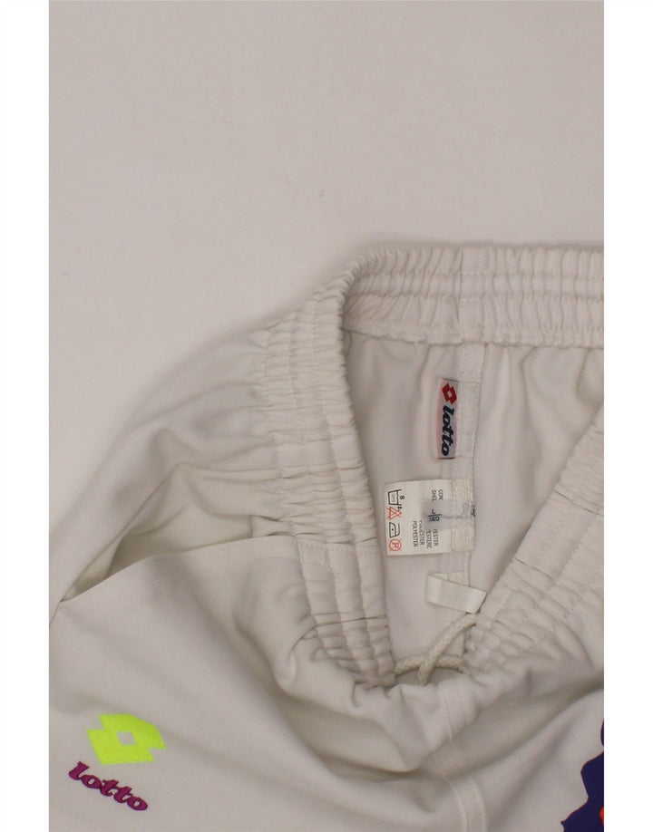 LOTTO Shorts deportivos con estampado para niña 9-10 años Grande Poliéster blanco