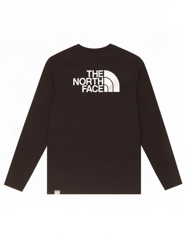 The North Face Hombre Top Gráfico Manga Larga Pequeño Algodón Negro