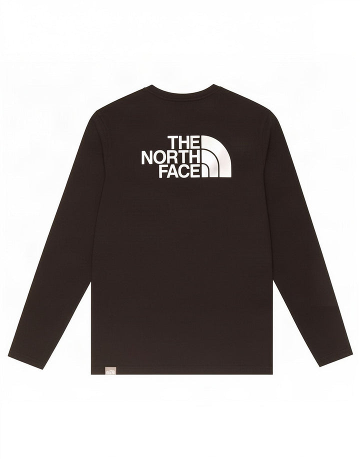The North Face Hombre Top Gráfico Manga Larga Pequeño Algodón Negro