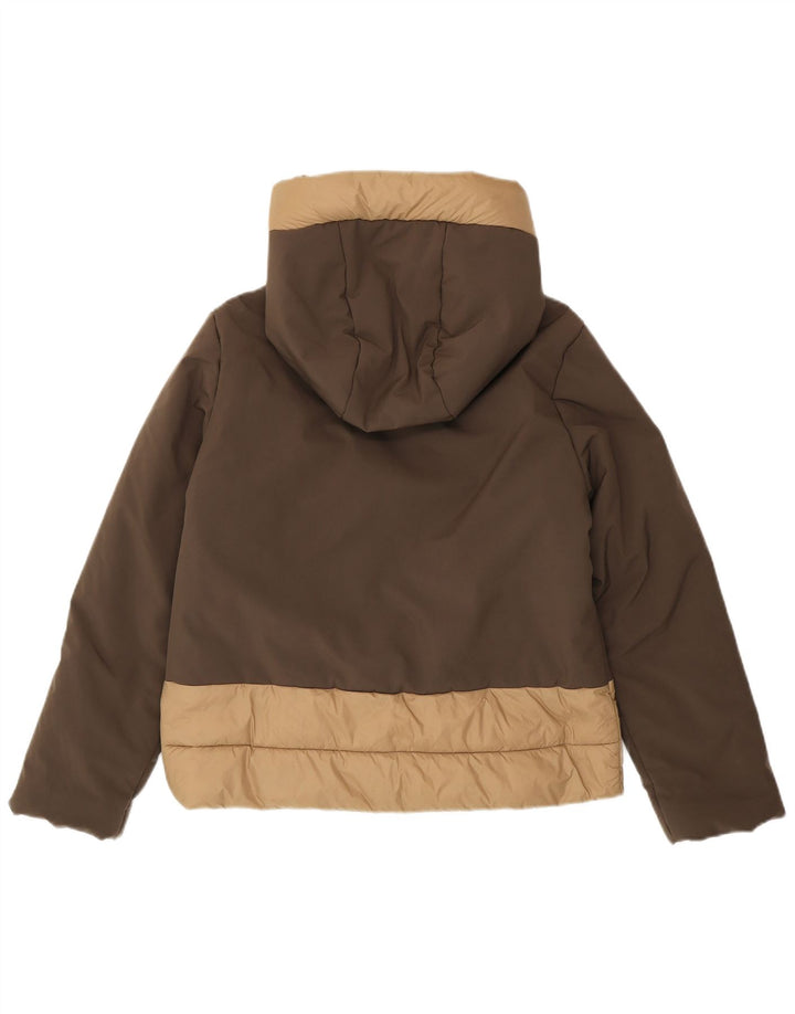 Chaqueta acolchada con capucha para mujer Invicta UK 44 Marrón medio Colorblock