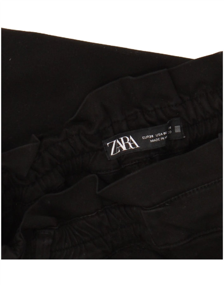 Zara Mujer Pantalones Cortos EU 38 Small W28 L24 Negro