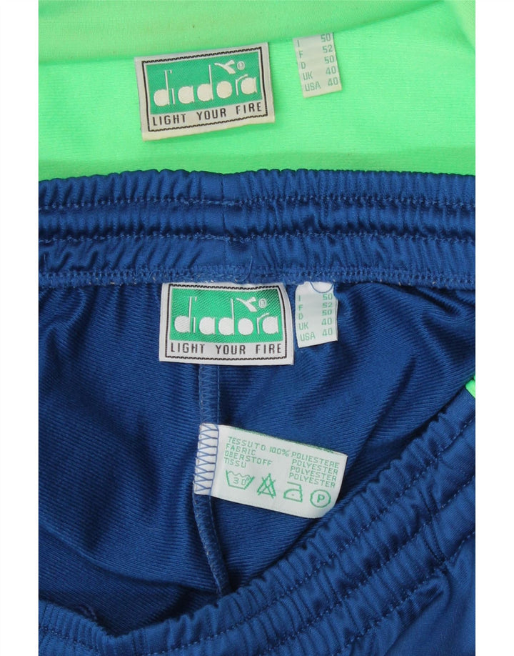 Diadora Chándal gráfico completo para hombre ES 40 Azul medio Poliéster con bloques de color