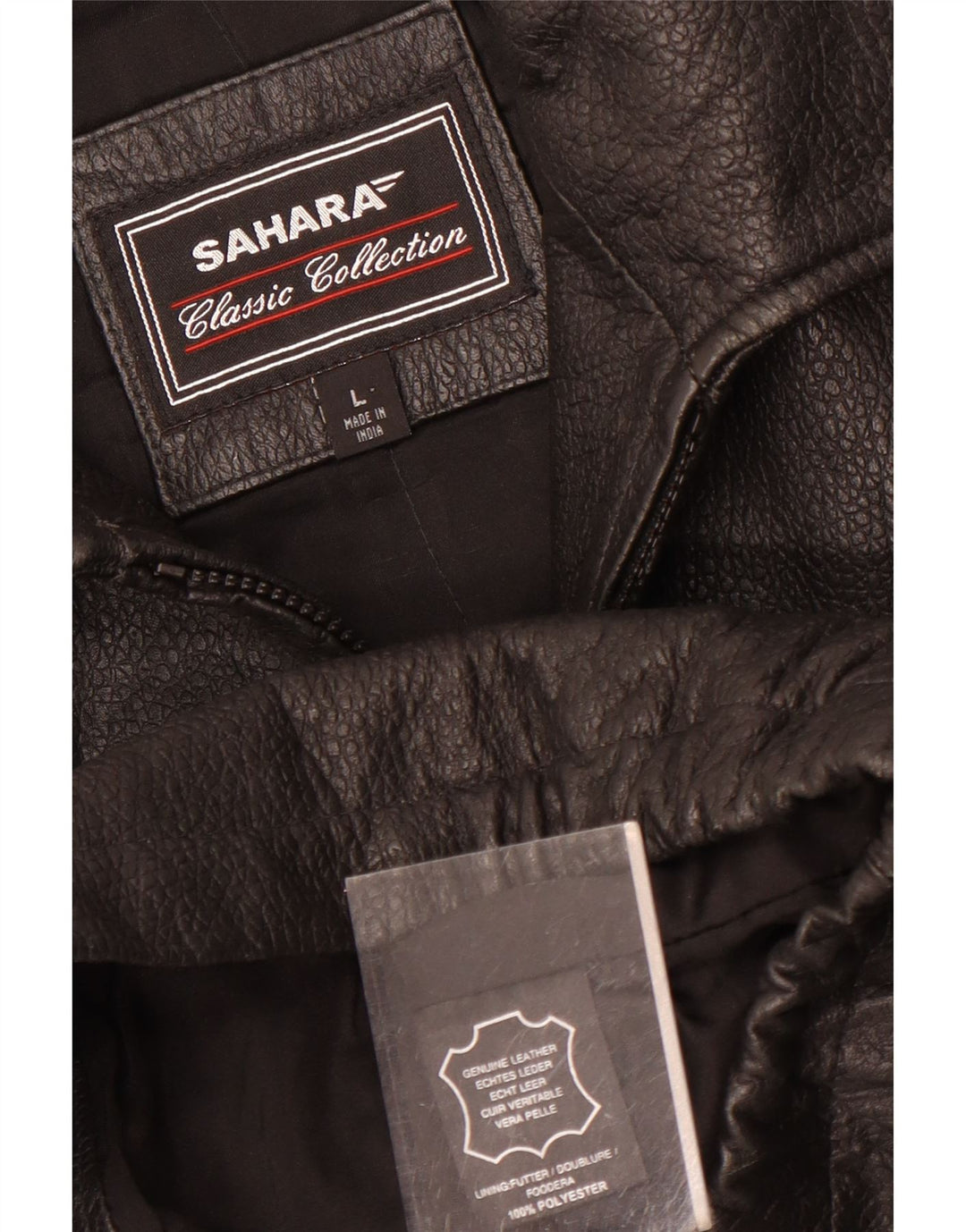 Vintage chaqueta de cuero para hombre Reino Unido 40 cuero negro grande