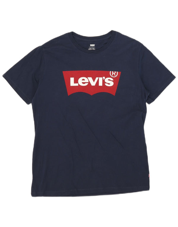 Levi's - Camiseta gráfica para hombre, talla grande, azul marino