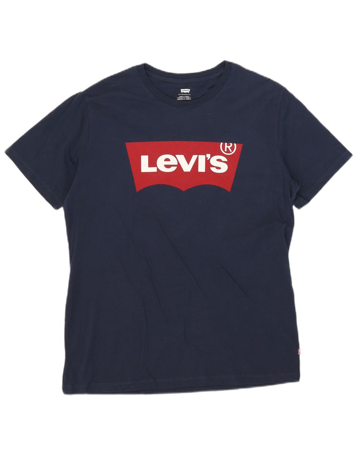 Levi's - Camiseta gráfica para hombre, talla grande, azul marino
