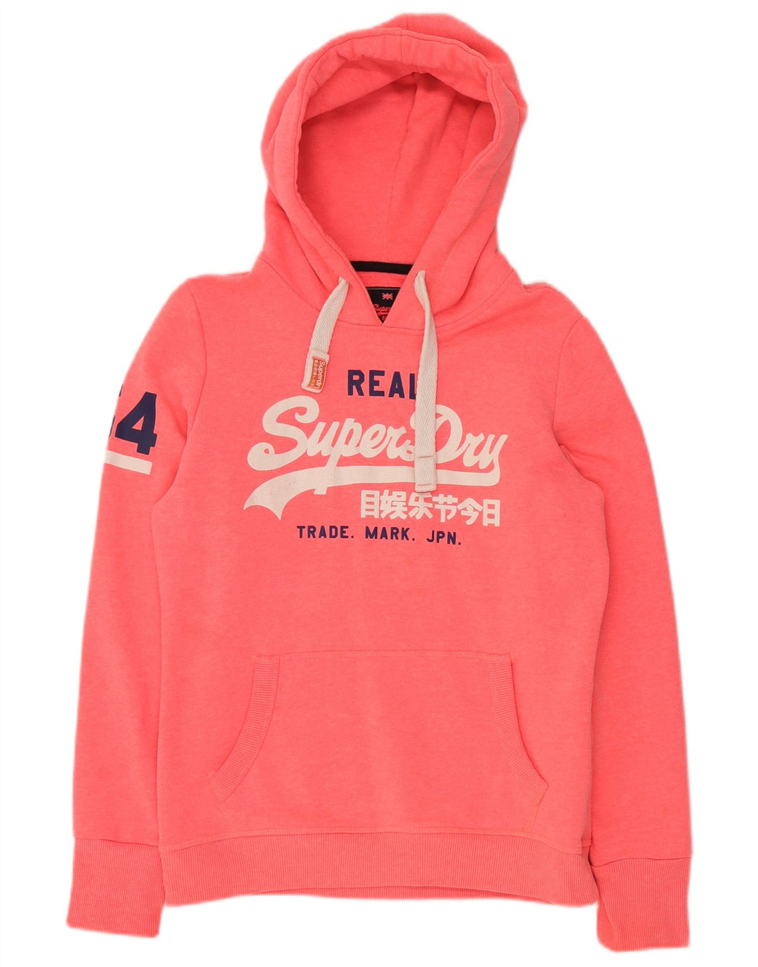 SUPERDRY Jersey con capucha gráfica para mujer UK 46 Large Pink Cotton