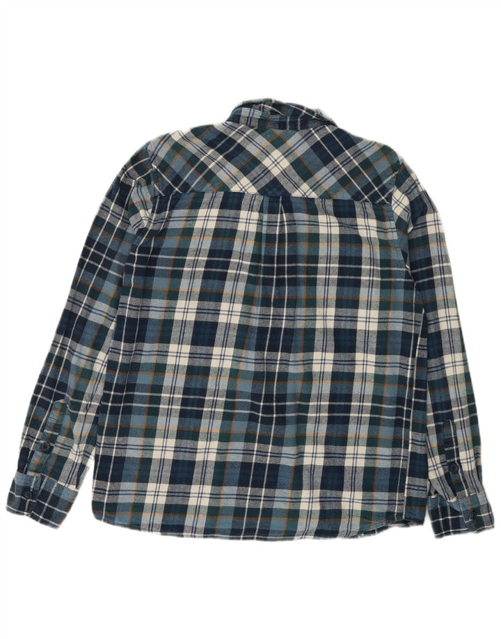 MOUNTAIN WAREHOUSE Camisa de franela para hombre Algodón a cuadros azul grande