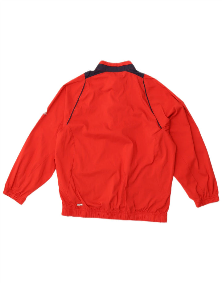 ADIDAS Boys Loose Fit Pullover Tracksuit Top 7-8 Years Small Red