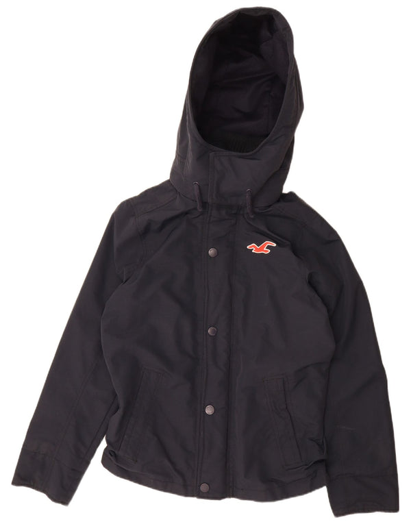 Hollister Chaqueta impermeable con capucha para niños 13-14 años Small Azul marino Poliéster
