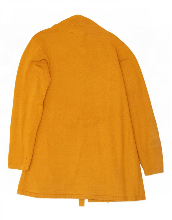 Zara Mujer Cárdigan Abierto Suéter UK 10 Small Viscosa Amarilla