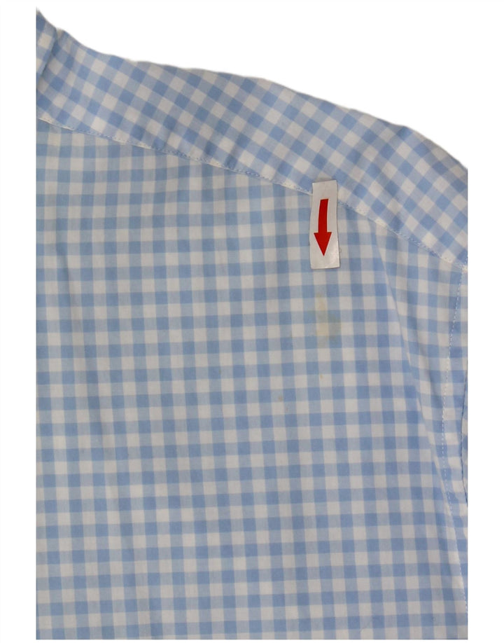 Camisa Gant Regular Fit para hombre Talla 45/46 18 2XL Algodón a cuadros azul