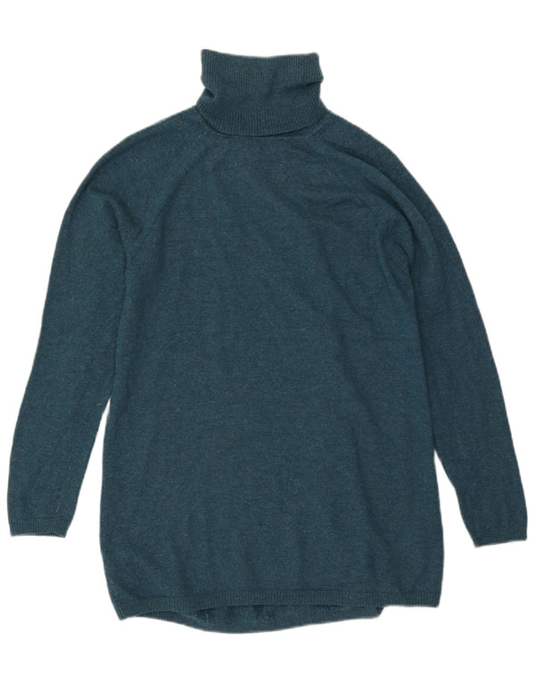 Suéter tipo jersey con cuello vuelto para mujer de Fat Face UK 10 Small Blue Wool
