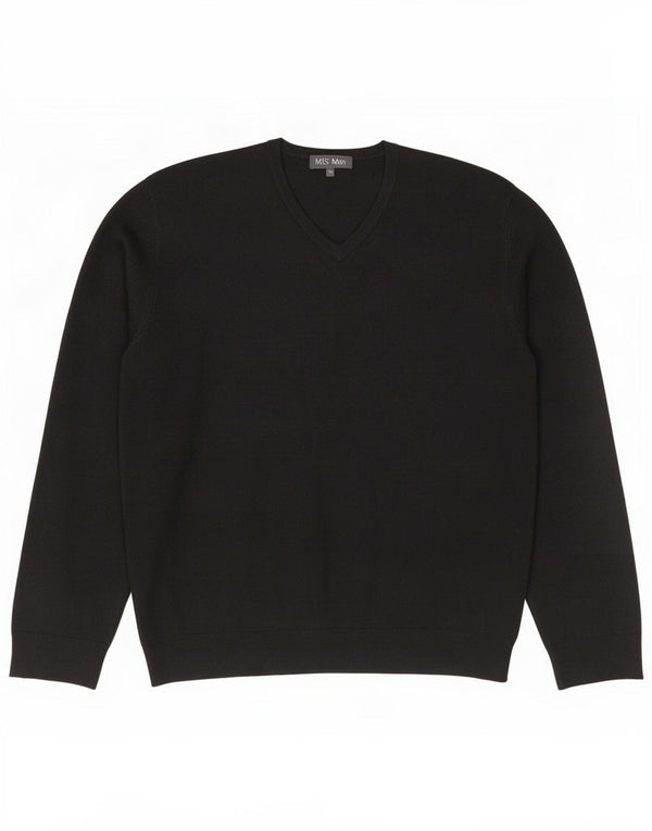 Marks & Spencer Suéter con Cuello en V para Hombre 2XL Acrílico Negro