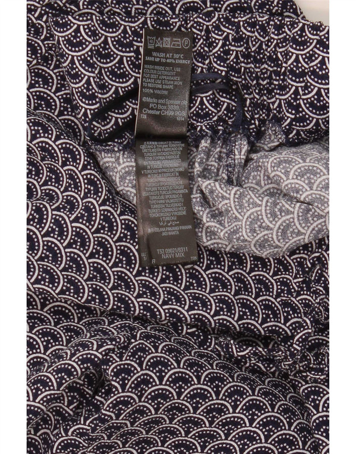 Marks & Spencer Pantalones Casuales con Estampado Abstracto para Mujer UK 40 Large W34 L30