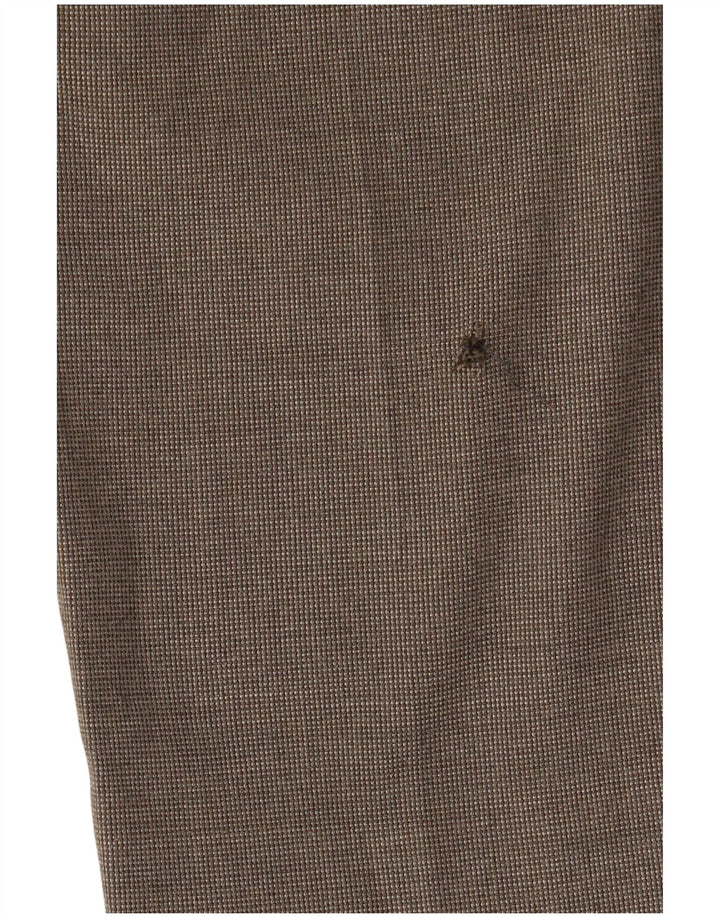 Marks & Spencer Pantalones casuales ajustados para hombre W36 L29 Poliéster marrón