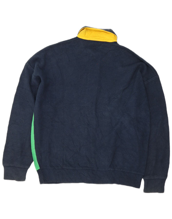 Peter Brown - Cárdigan para hombre IT 48 Medium Azul marino Colorblock Algodón