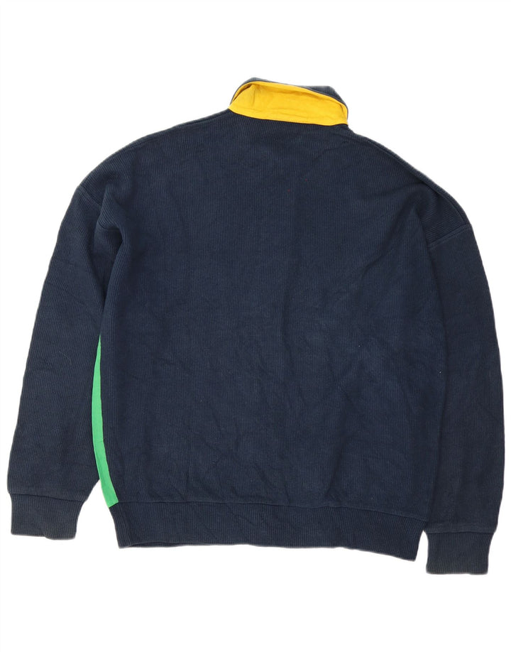 Peter Brown - Cárdigan para hombre IT 48 Medium Azul marino Colorblock Algodón