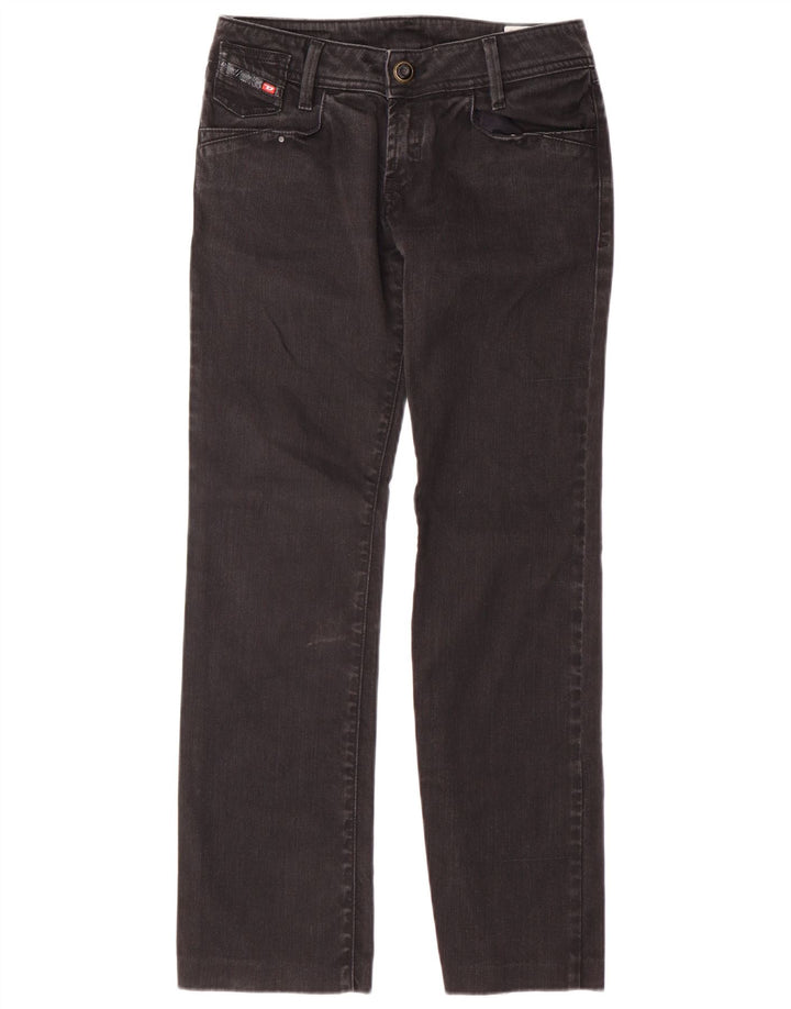 Diesel Mujer Totta Vaqueros Rectos W25 L27 Algodón Negro