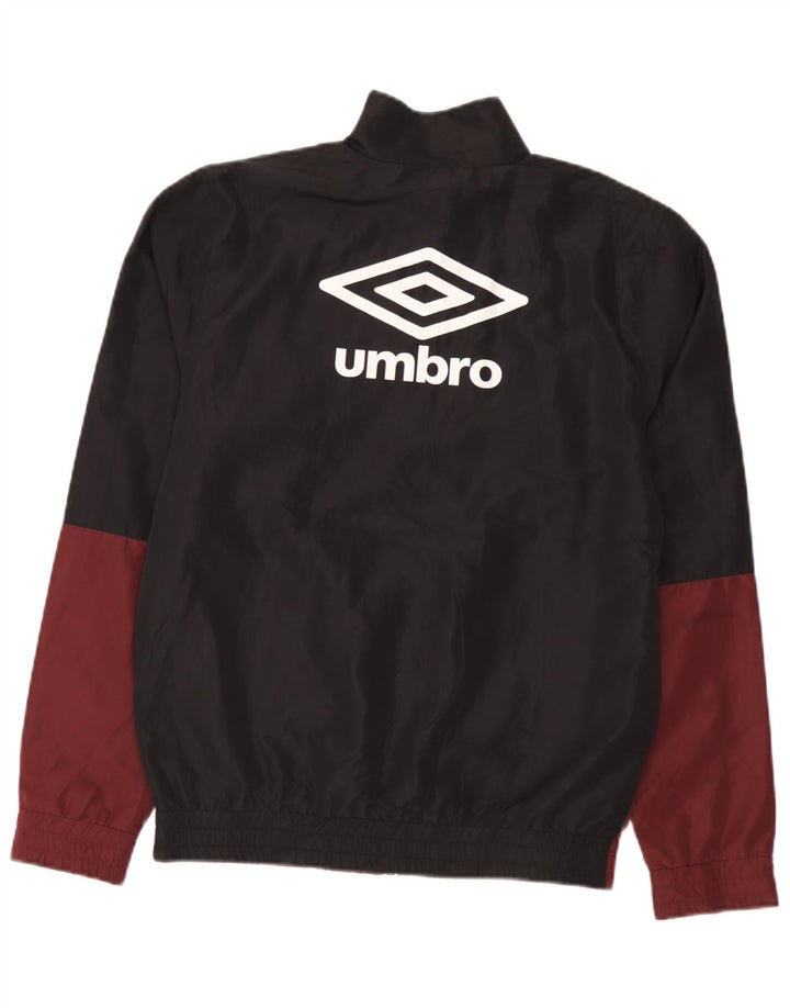 Umbro Mens Graphic Chándal Top Chaqueta Pequeña Granate Colorblock Poliéster